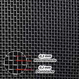 Edelstahl Roh - Drahtgewebe MW 0,3x0,3 - 0,2mm dick