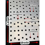 Steel blank perforated sheet, Euro perforation RG5-12.5/15/25 - 1.5mm thick