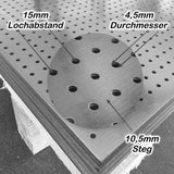 Galvanized steel perforated sheet RG4.5-15 - 1.5mm thick