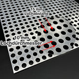 ALUMINIUM LOCHGITTER RG10-15 - 2 MM DICK