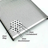 Abdeckungsgitter für Terrarien - Lochblech Aluminium 