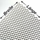 Aluminium Streckmetall MW 16 x 6,5 x 1 x 1 - 1,0mm dick Länge/ Breite