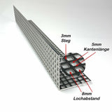 Aluminium - L-Profil - 1,5mm dick - QG5-8 - 1000mm lang