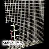 Edelstahl roh Wellengitter MW10x10 - 2,0mm dick