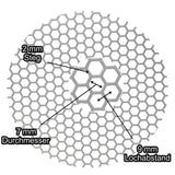 Ronde Edelstahl Lochblech Hexagonal HV7-9 - 1,0mm dick