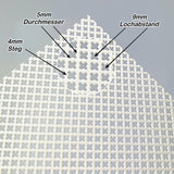 Stahl Blank - Lochblech Kleeblattmuster - 1,5mm dick - Weiß