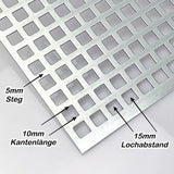 RESTPOSTEN STAHL VERZINKT LOCHBLECH QG10-15 - 2,0MM DICK