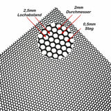 Stahl Lochblech Hexagonal HV2-2,5 - 1,0mm dick - Schwarz