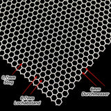 Perforated steel sheet hexagonal HV6-6.7 - 1.5mm thick - black