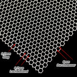 Stahl Lochblech Hexagonal HV6-6,7 - 1,5mm dick - Weiß