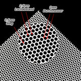 Perforated steel sheet hexagonal HV6-6.7 - 1.5mm thick - black