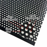 Stahl verzinkt Lochblech RV5-8 - 1,5mm dick - Schwarz