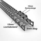 Edelstahl- U-Profil - 1,0mm dick -  QG10-15 - 1000mm lang
