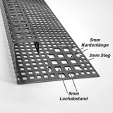 Edelstahl - Kiesfangleiste mit 3 Kanten - QG 5-8 - 1000mm lang
