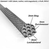 Aluminum - L-profile - 1.0mm thick - RV5-8 - 1000mm long