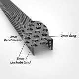 Edelstahl- U-Profil - 1,0mm dick -  RV3-5 - 1000mm lang
